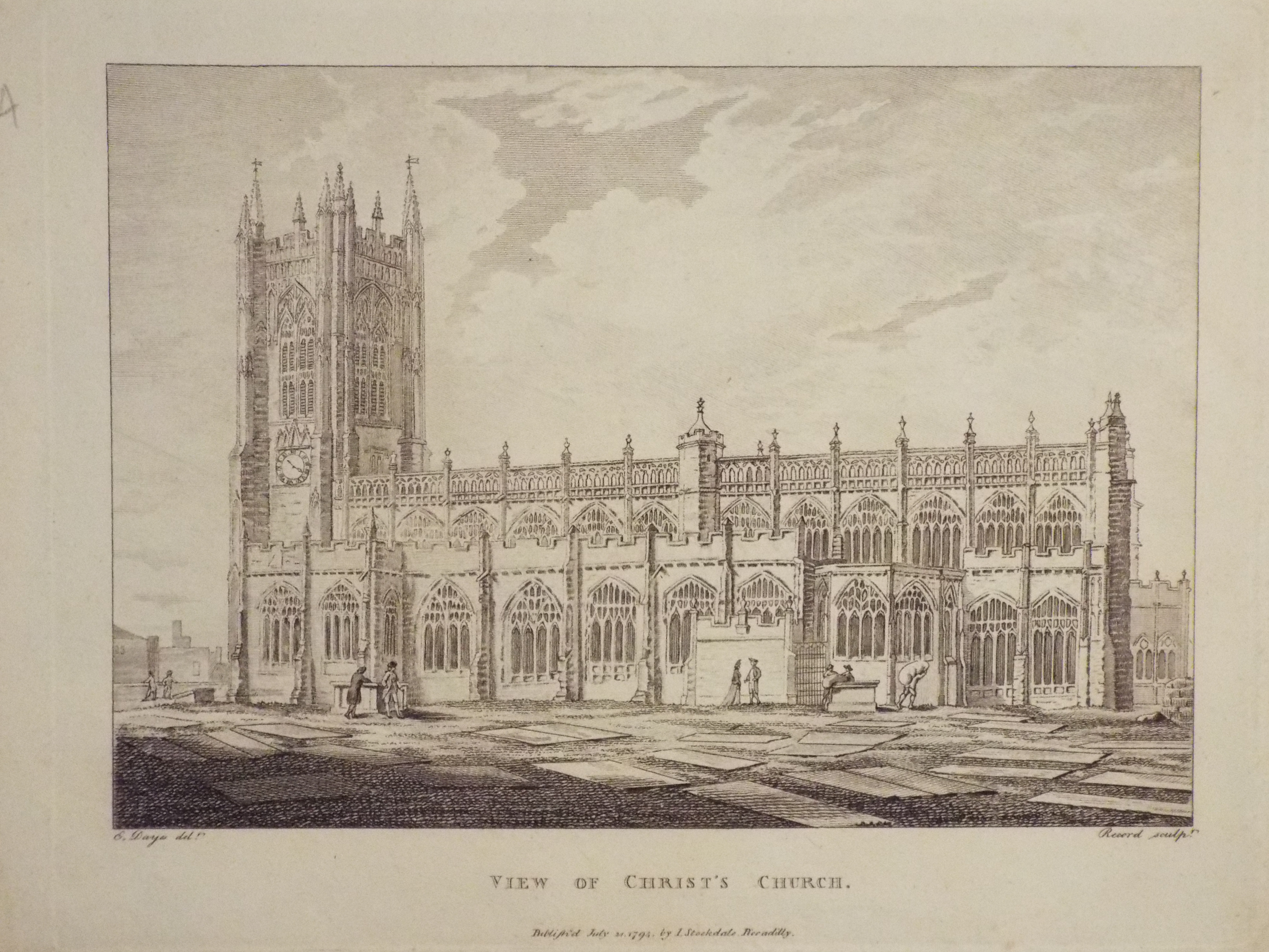 Print - View of Christ's Church. - 